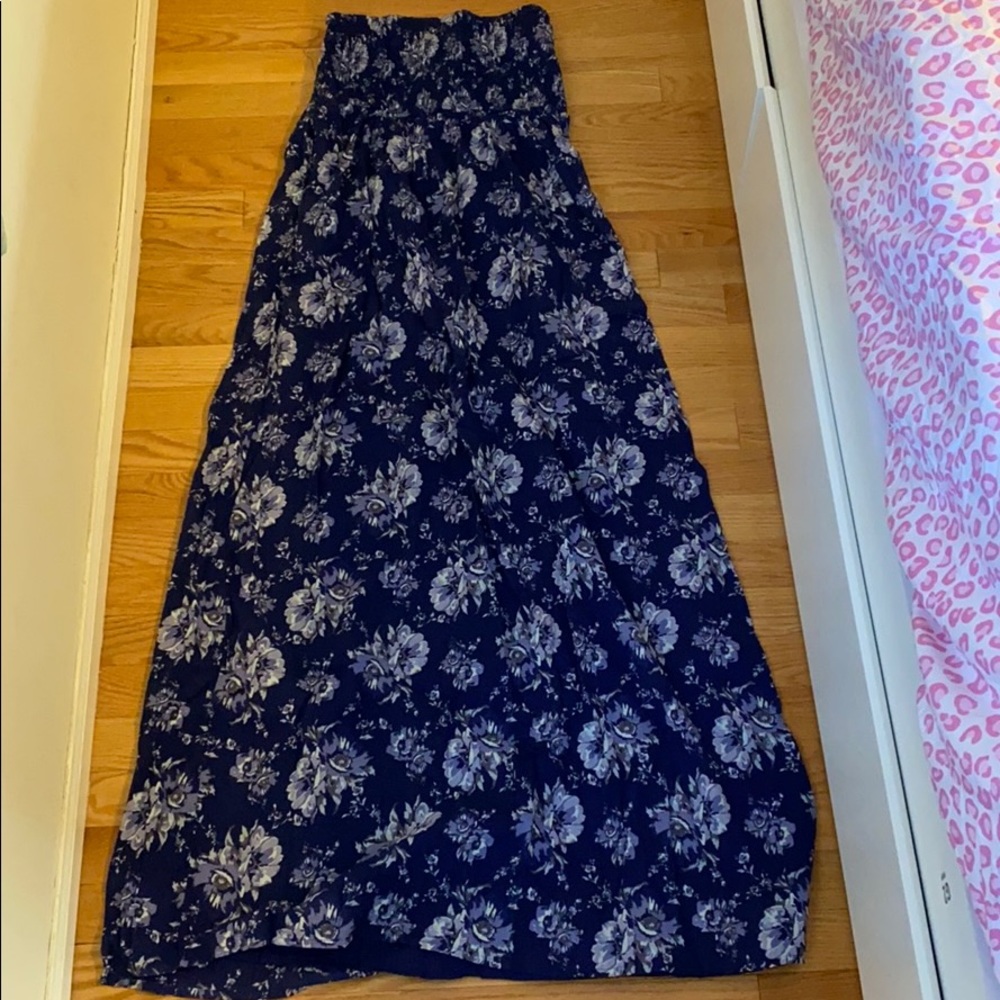 Strapless maxi dress